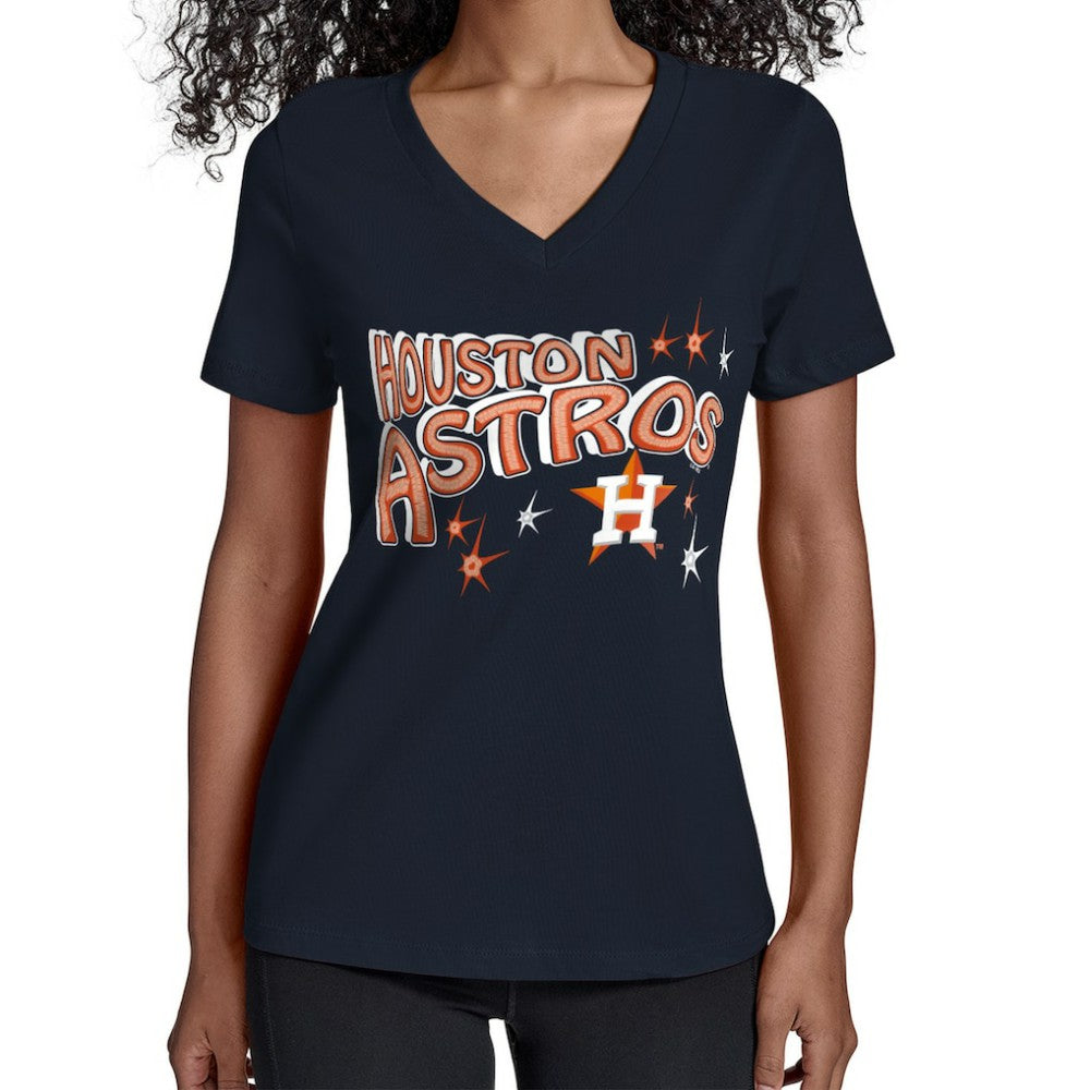 Houston Astros Starter Women's Fireworks V-Neck T-Shirt - MLB