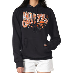 Baltimore Orioles Starter Women's Fireworks Fleece Tri-Blend Pullover Hoodie - MLB