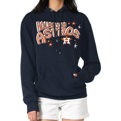 Houston Astros Starter Women's Fireworks Fleece Tri-Blend Pullover Hoodie - MLB