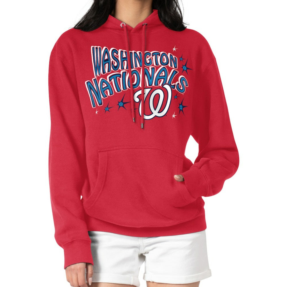 Washington Nationals Starter Women's Fireworks Fleece Tri-Blend Pullover Hoodie - MLB