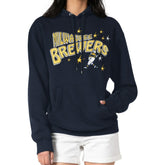 Milwaukee Brewers Starter Women's Fireworks Fleece Tri-Blend Pullover Hoodie - MLB