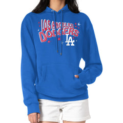 Los Angeles Dodgers Starter Women's Fireworks Fleece Tri-Blend Pullover Hoodie - MLB