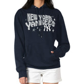 New York Yankees Starter Women's Fireworks Fleece Tri-Blend Pullover Hoodie - MLB