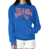 Texas Rangers Starter Women's Fireworks Fleece Tri-Blend Pullover Hoodie - MLB