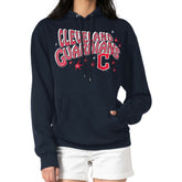 Cleveland Guardians Starter Women's Fireworks Fleece Tri-Blend Pullover Hoodie - MLB