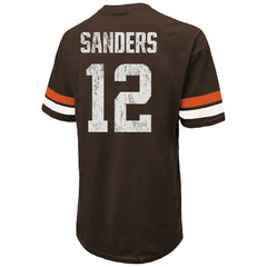 Shedeur Sanders Cleveland Browns Majestic Threads 2025 NFL Draft Oversized T-Shirt Brown | NFL