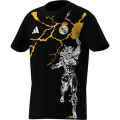 Real Madrid x Marvel Youth Graphic T-Shirt Black | Adidas Sale