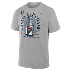 Florida Panthers Fanatics 2025 Stanley Cup Champions Locker Room T-Shirt - Heather Gray - NHL
