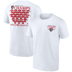 Florida Panthers Fanatics 2025 Stanley Cup Champions Jersey Roster T-Shirt - White - NHL