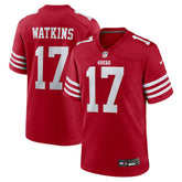 Jordan Watkins San Francisco 49ers Team Game Jersey Scarlet | Nike for Sale