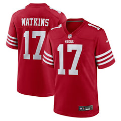 Jordan Watkins San Francisco 49ers Team Game Jersey Scarlet | Nike for Sale