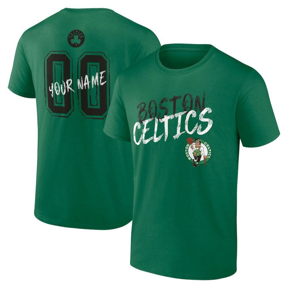 Boston Celtics Hustle Custom T-Shirt Kelly Green - NBA