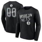 Brooklyn Nets Hustle Custom Long Sleeve T-Shirt Black - NBA