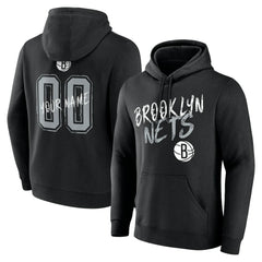 Brooklyn Nets Hustle Custom Pullover Hoodie Black - NBA