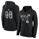 Brooklyn Nets Women's Hustle Custom Pullover Hoodie Black - NBA