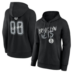 Brooklyn Nets Women's Hustle Custom Pullover Hoodie Black - NBA