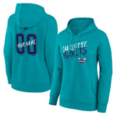 Charlotte Hornets Women's Hustle Custom Pullover Hoodie Teal - NBA