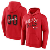 Chicago Bulls Hustle Custom Pullover Hoodie Red - NBA