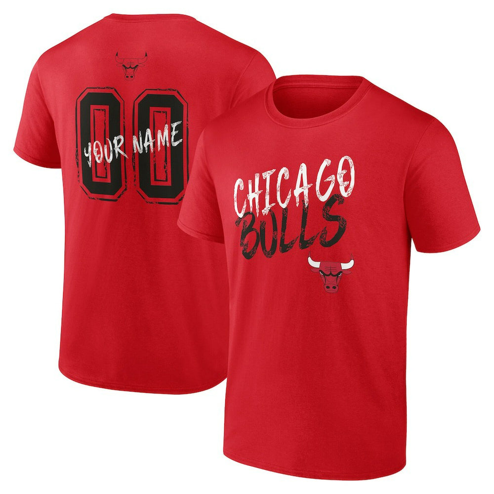 Chicago Bulls Hustle Custom T-Shirt Red - NBA