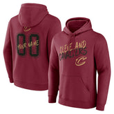 Cleveland Cavaliers Hustle Custom Pullover Hoodie Wine - NBA
