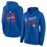 Detroit Pistons Women's Hustle Custom Pullover Hoodie Blue - NBA