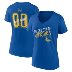 Golden State Warriors Women's Hustle Custom V-Neck T-Shirt Royal - NBA