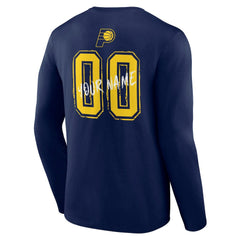 Indiana Pacers Hustle Custom Long Sleeve T-Shirt Navy - NBA