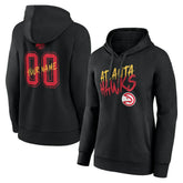 Atlanta Hawks Women's Hustle Custom Pullover Hoodie Black - NBA