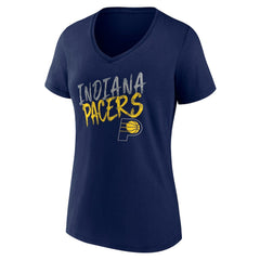 Indiana Pacers Women's Hustle Custom V-Neck T-Shirt Navy - NBA