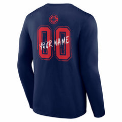LA Clippers Hustle Custom Long Sleeve T-Shirt Navy - NBA