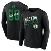 Boston Celtics Hustle Custom Long Sleeve T-Shirt Black - NBA