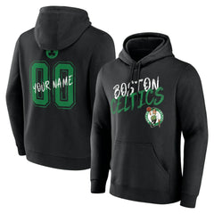 Boston Celtics Hustle Custom Pullover Hoodie Black - NBA