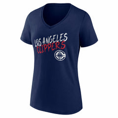 LA Clippers Women's Hustle Custom V-Neck T-Shirt Navy - NBA