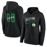 Boston Celtics Women's Hustle Custom Pullover Hoodie Black - NBA