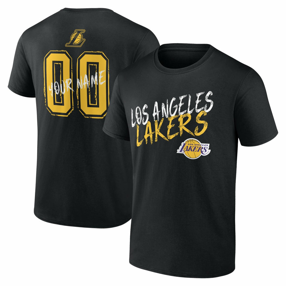 Los Angeles Lakers Hustle Custom T-Shirt Black - NBA