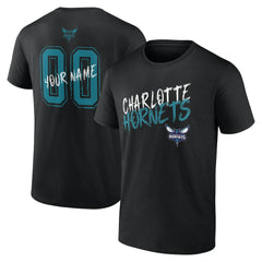 Charlotte Hornets Hustle Custom T-Shirt Black - NBA