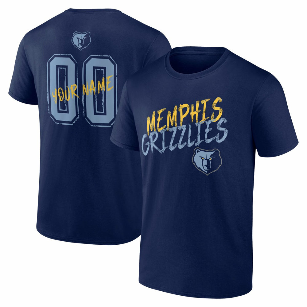 Memphis Grizzlies Hustle Custom T-Shirt Navy - NBA