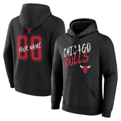 Chicago Bulls Hustle Custom Pullover Hoodie Black - NBA