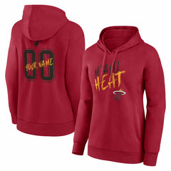 Miami Heat Women's Hustle Custom Pullover Hoodie Red - NBA