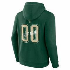 Milwaukee Bucks Hustle Custom Pullover Hoodie Hunter Green - NBA