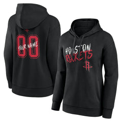 Houston Rockets Women's Hustle Custom Pullover Hoodie Black - NBA