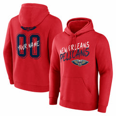 New Orleans Pelicans Hustle Custom Pullover Hoodie Red - NBA