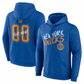 New York Knicks Hustle Custom Pullover Hoodie Blue - NBA