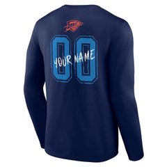 Oklahoma City Thunder Hustle Custom Long Sleeve T-Shirt Navy - NBA