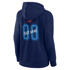 Oklahoma City Thunder Women's Hustle Custom Pullover Hoodie Navy - NBA