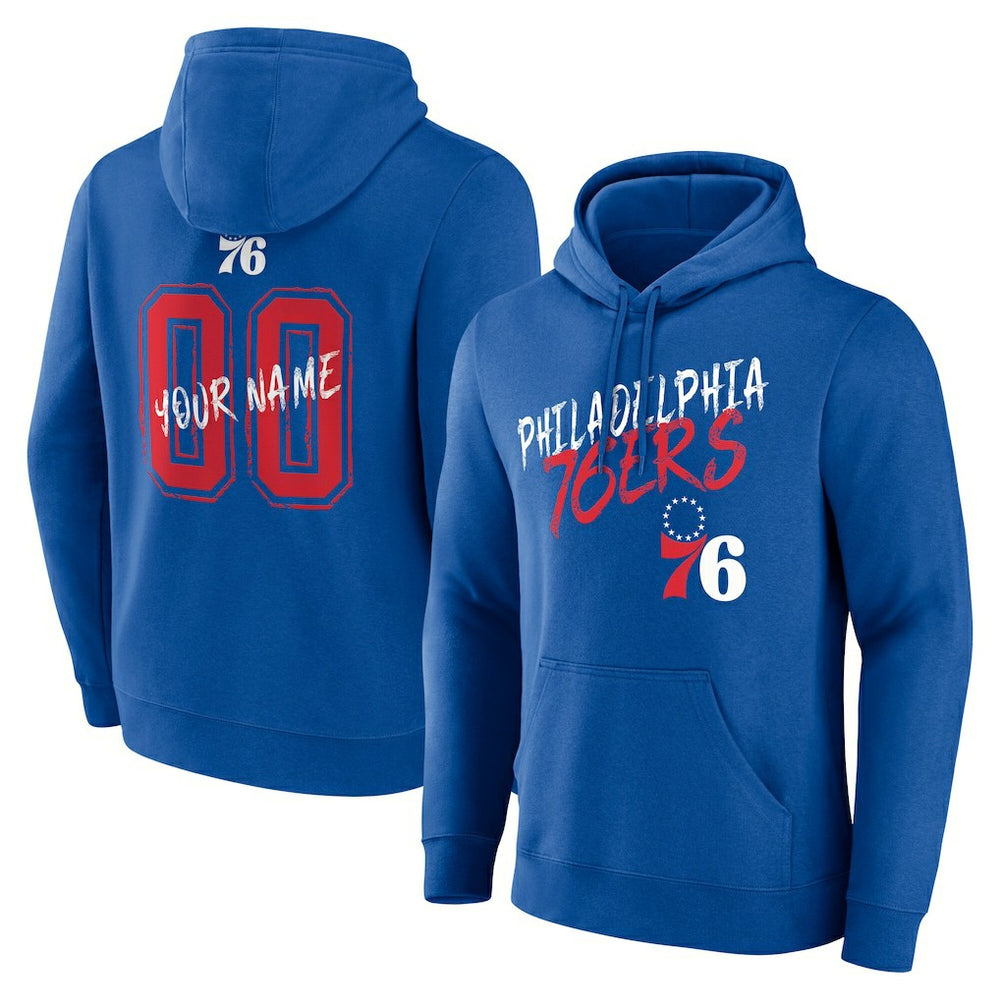 Philadelphia 76ers Hustle Custom Pullover Hoodie Royal - NBA