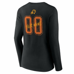 Phoenix Suns Women's Hustle Custom Long Sleeve V-Neck T-Shirt Black - NBA