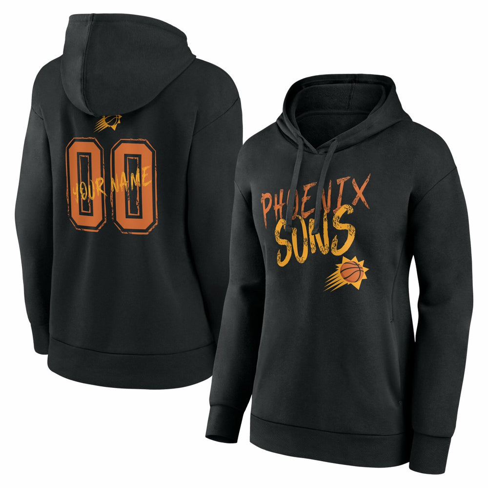 Phoenix Suns Women's Hustle Custom Pullover Hoodie Black - NBA