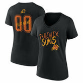 Phoenix Suns Women's Hustle Custom V-Neck T-Shirt Black - NBA