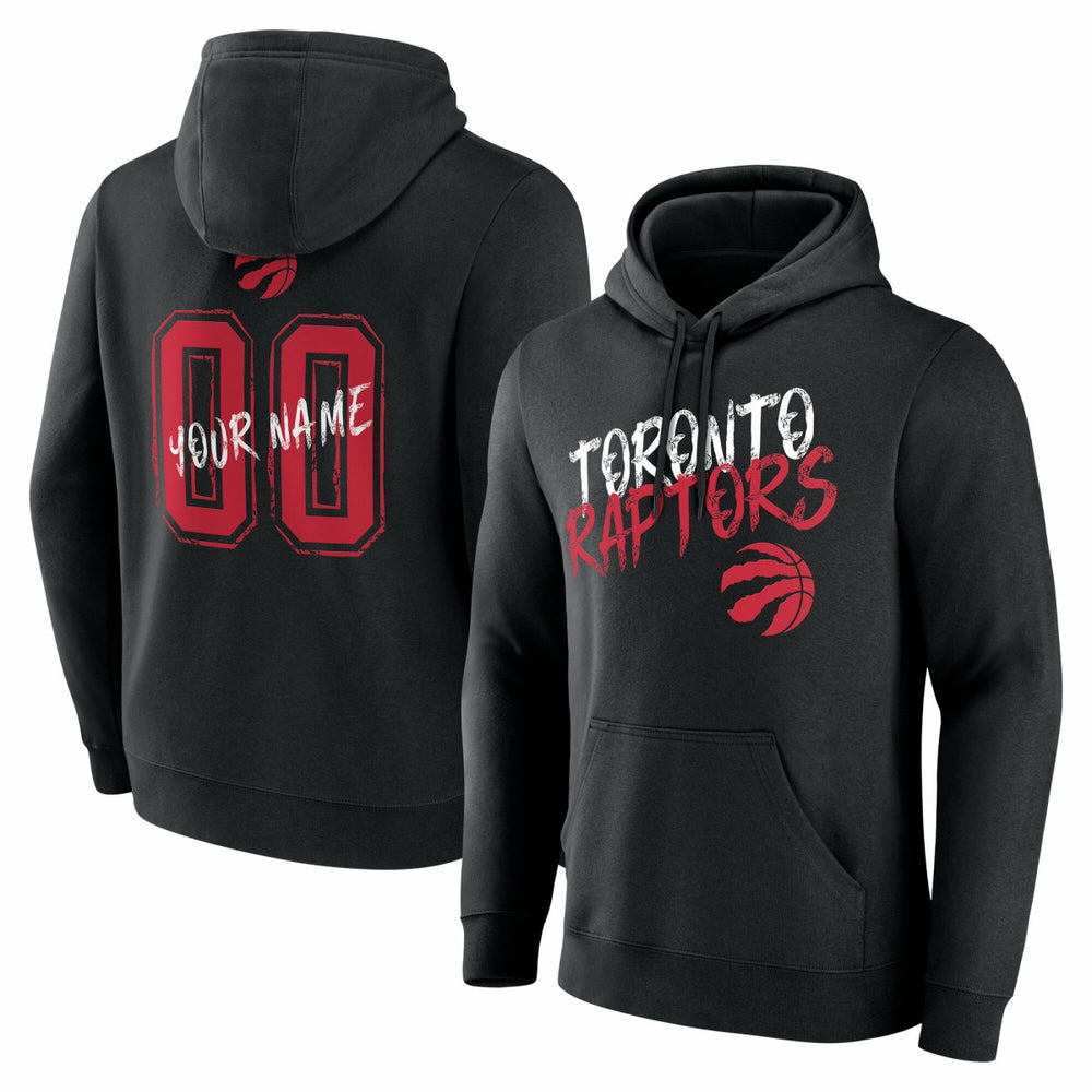 Toronto Raptors Hustle Custom Pullover Hoodie Black - NBA